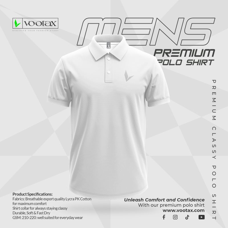 White-Color-Vootax-Polo