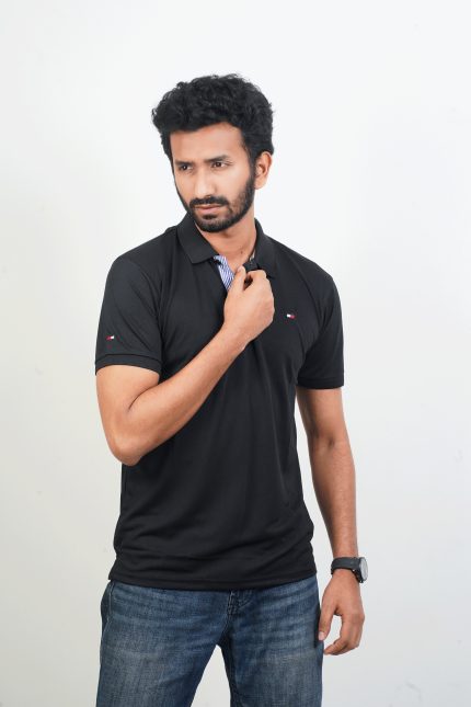Tommy Black Color Polo Shirt