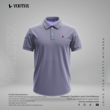 Soft Gray Color Polo Shirt