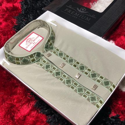 Bangchur Spandex Chanel Embroidery Premium Panjabi - 03